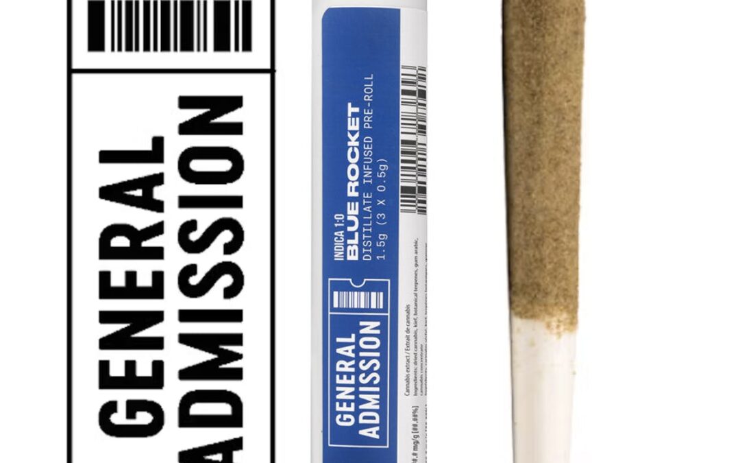 ALL General Admission Distillate Infused & Kief Coated Pre-rolls – 3 x (0.5g)